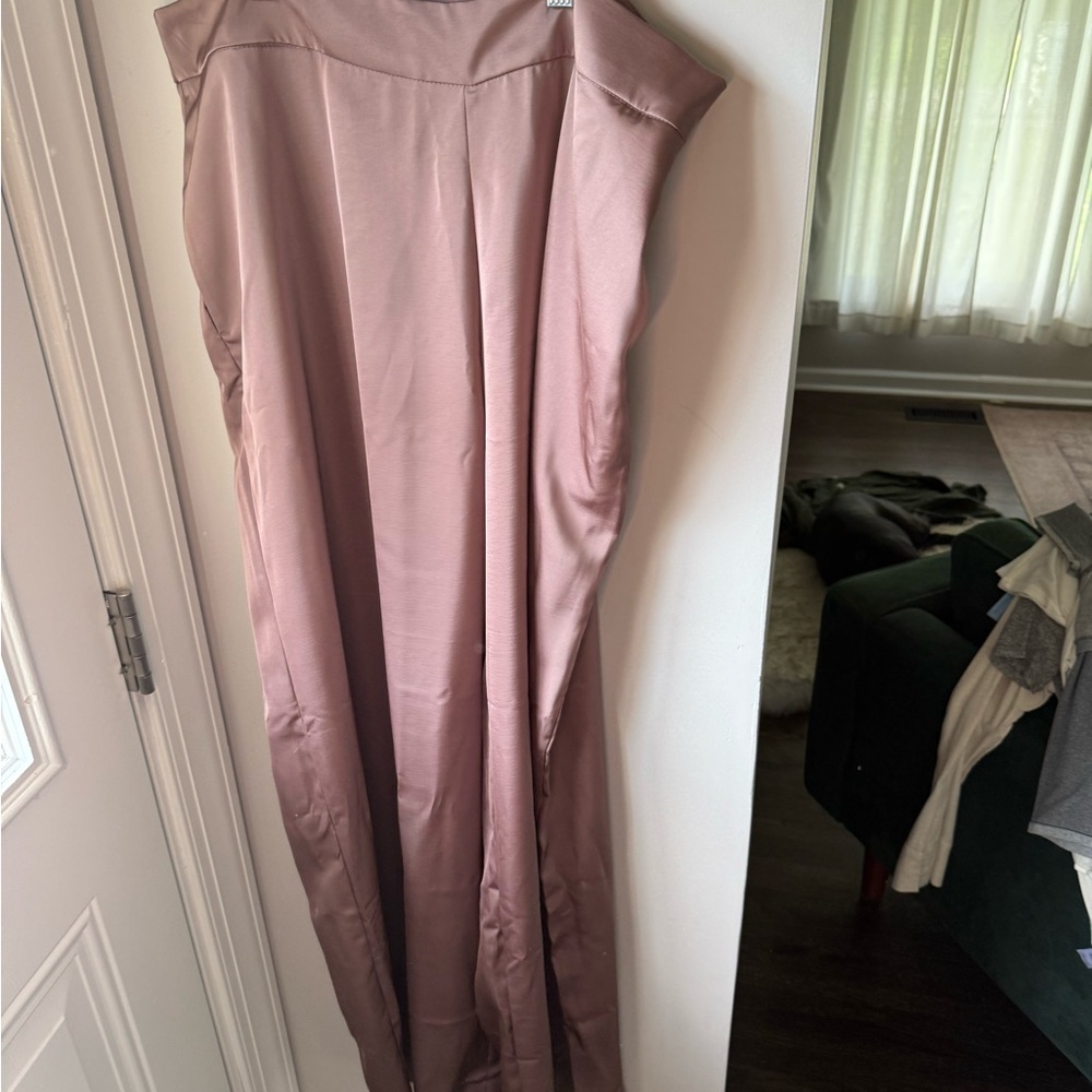 Never worn! Elegant bronze wide leg pants